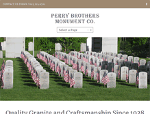 Tablet Screenshot of perrybrothersmonuments.com